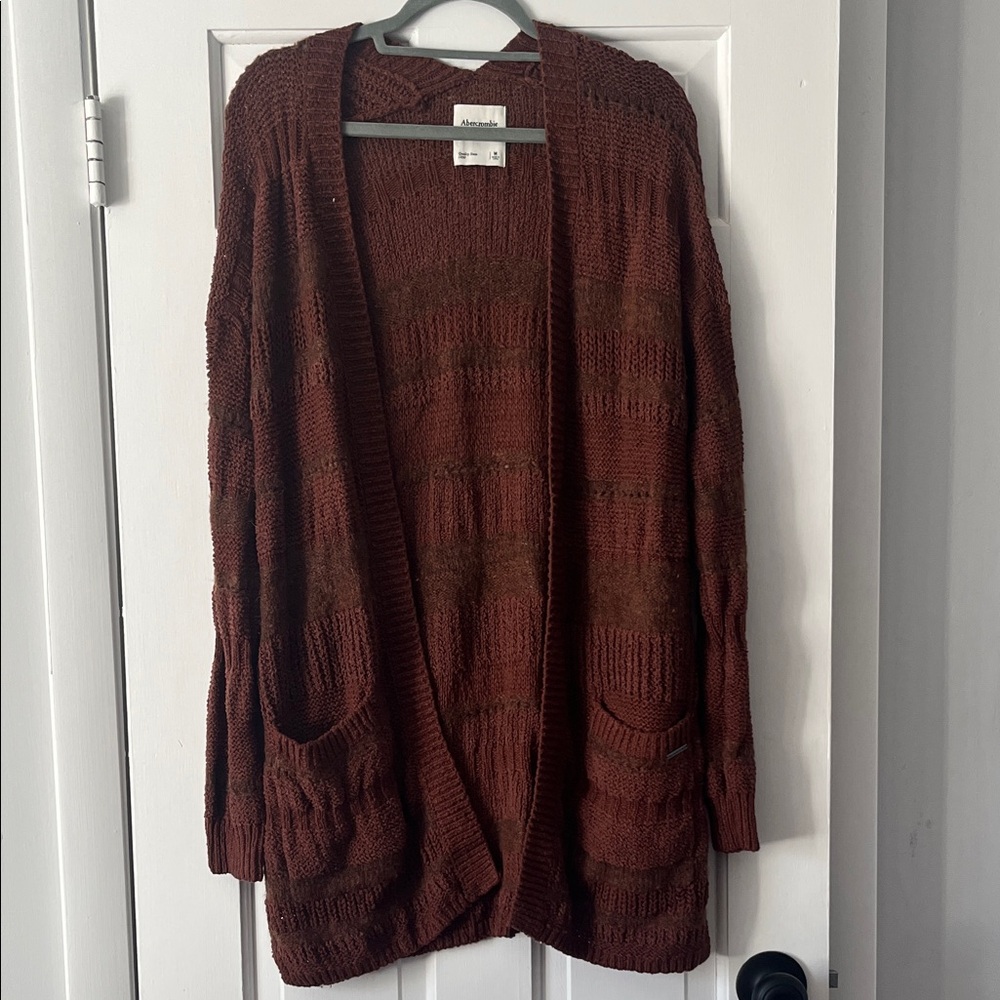 Abercrombie & Fitch Deep Brown Knit Cardigan